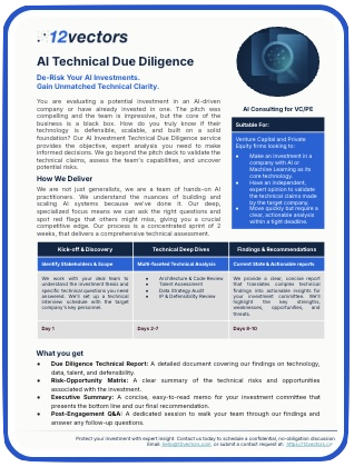 AI Technical Due Diligence